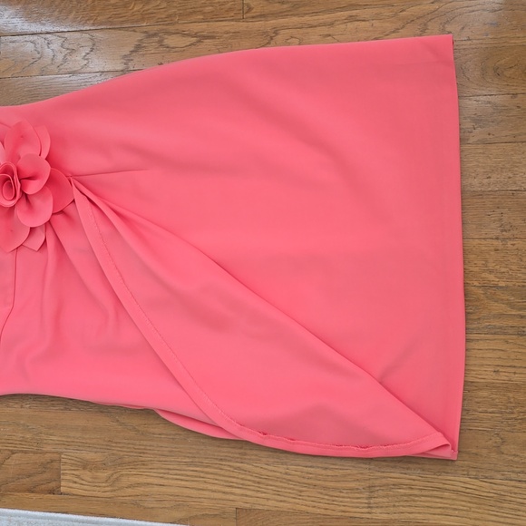 JH EVENING BRAND WOMEN'S PETITE CORAL SLEEVELESS DRESS SIZE 14P - Picture 14 of 16